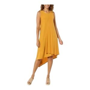 Antthony Original Asymmetrical Dress Mustard‎ Yellow Women Size Medium NWT